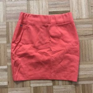 Lacoste fitted stretch material coral skirt